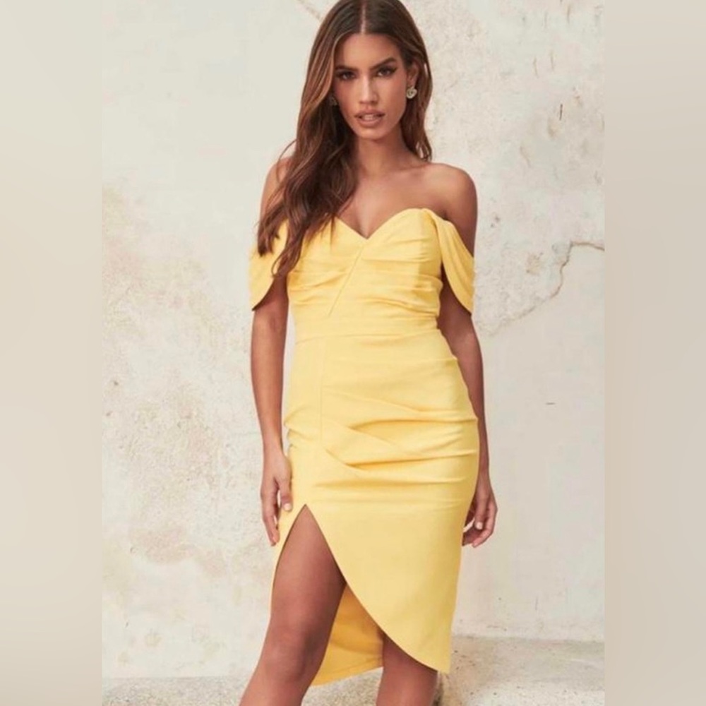 Lavish Alice yellow cocktail dress